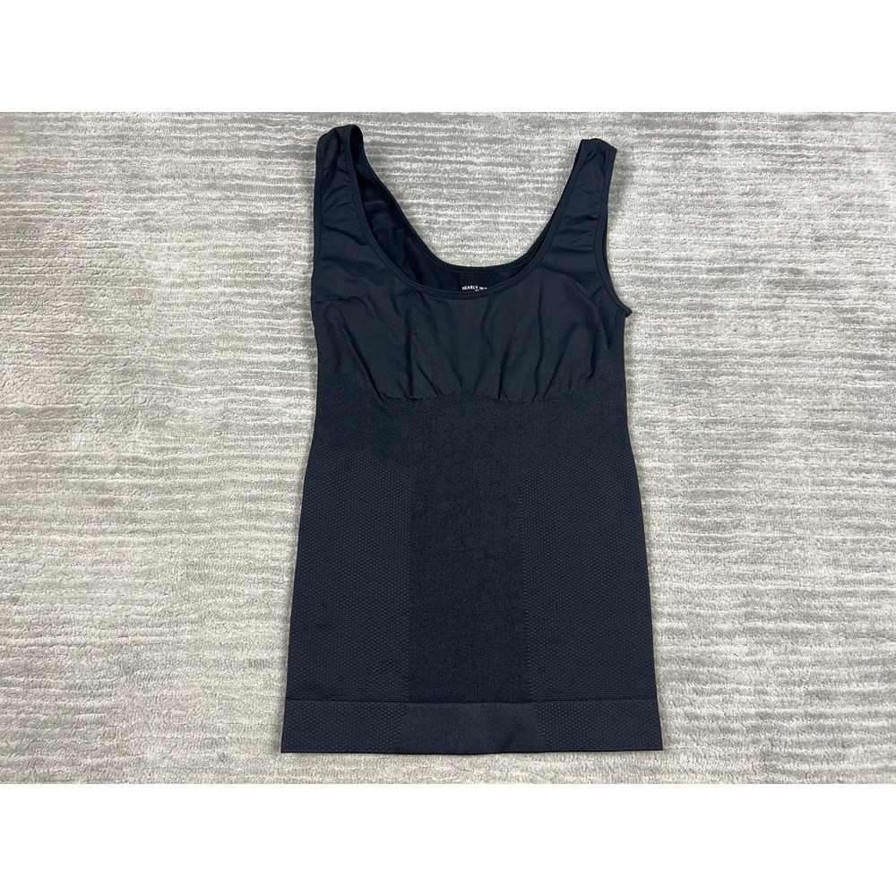 Nearly Nude Tank Top Womens M/L‎ Black Sleeveless Nylon Blend Stretchy